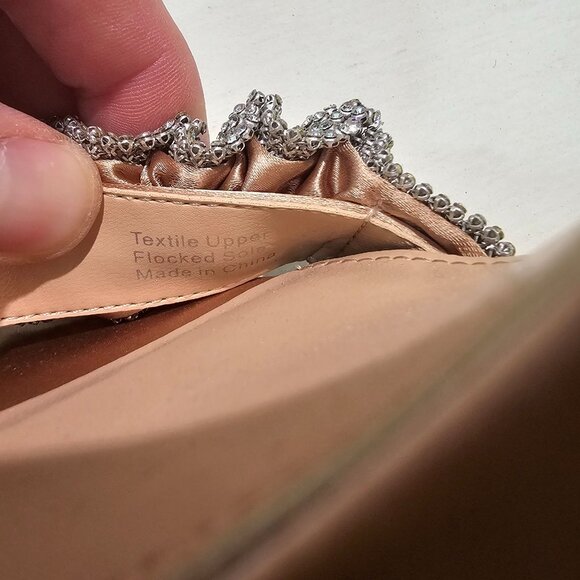 Badgley Mischka Women Sz 8 Rita Bejeweled Strap Block Heel Rhinestone Sandal New - Picture 10 of 12